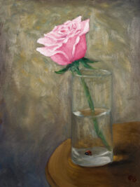 A Guest within the glass original oil painting