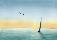 Original Watercolor Painting. - Stay the Course