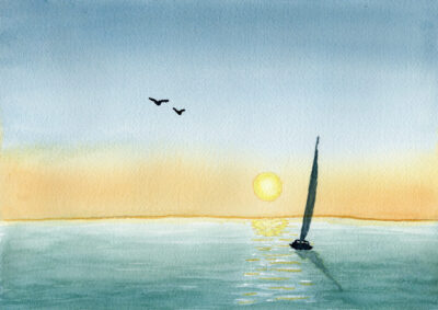 Original Watercolor Painting. - Stay the Course